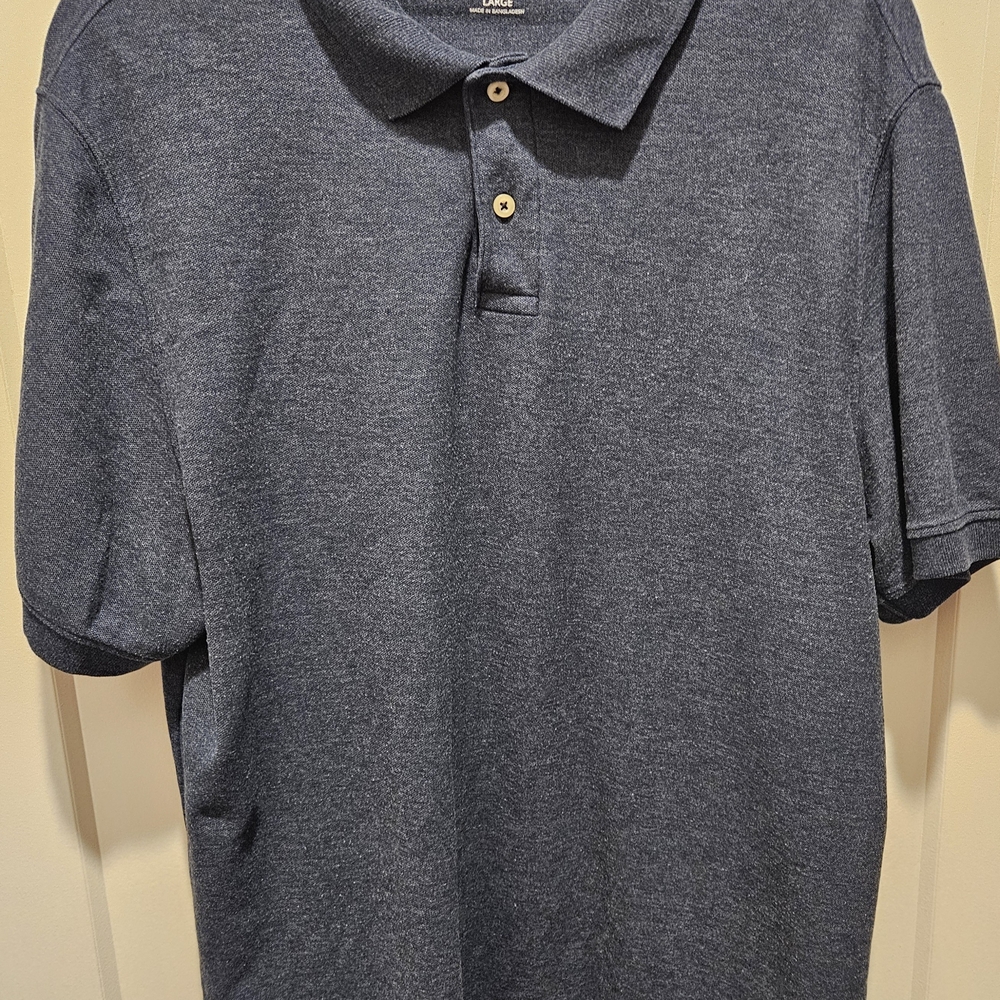 SADDLEBRED mens POLO size LARGE  Color GREY